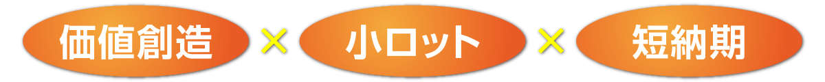 価値創造 × 小ロット × 短納期